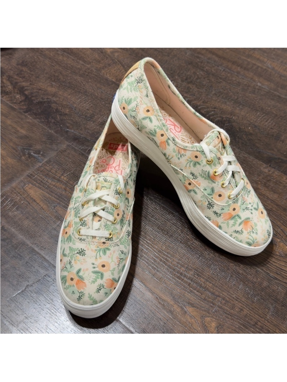 Keds X Rifle Paper Co. Wildflower Triple Decker Sneakers Size 8.5 Women
